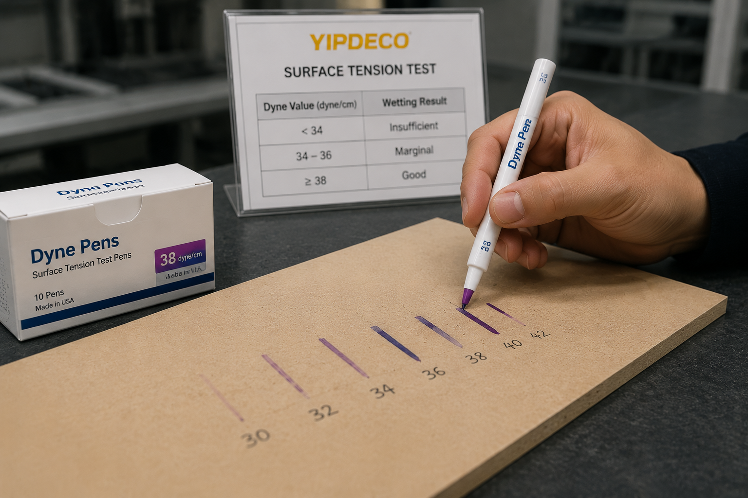 Surface tension and bonding testing