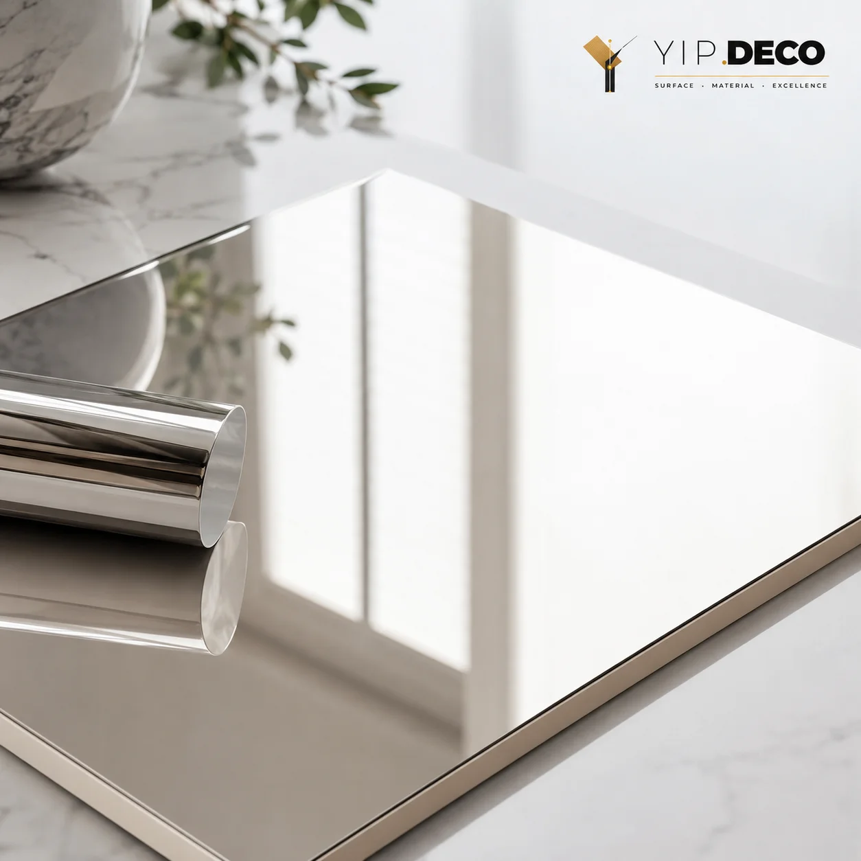 Mirror high-gloss decorative surface finish