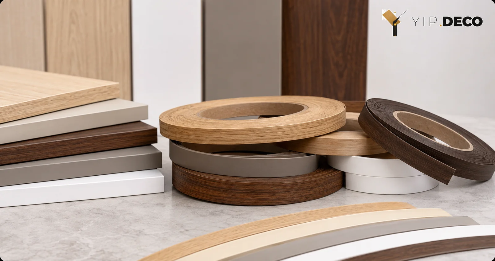 PVC and ABS edge banding rolls in matched colors