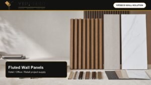 YipDeco fluted wall panels for hotel office and retail project supply