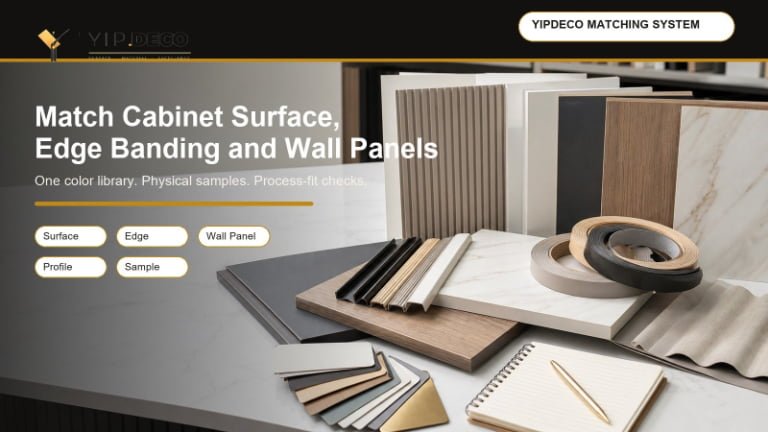 YipDeco matched cabinet surface edge banding wall panel material system cover