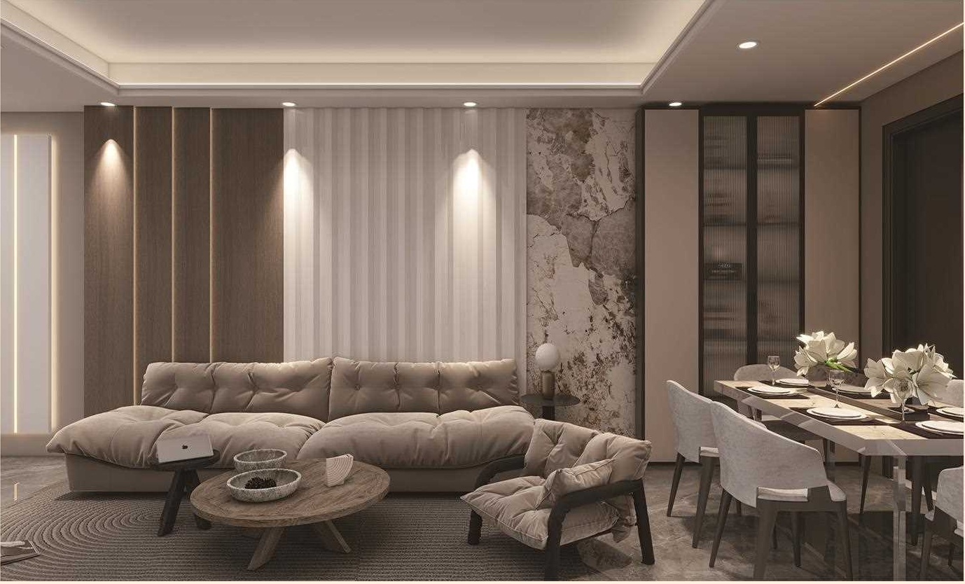 SPC wall panels in decorative interior scene
