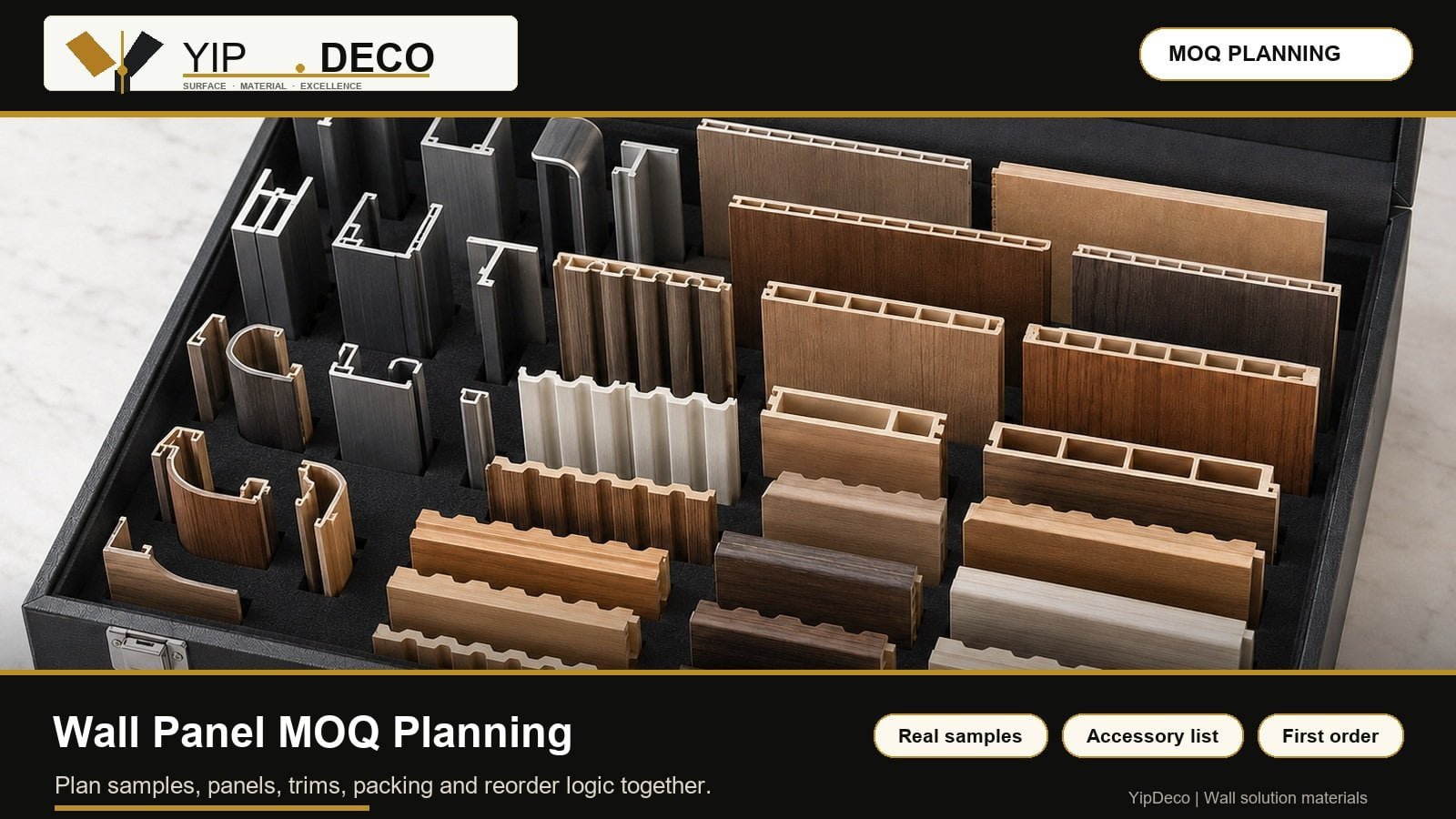 YipDeco wall panel MOQ planning with real sample case and first order notes