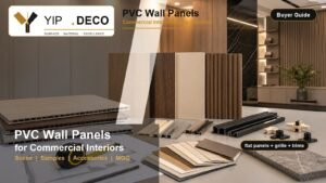 YipDeco PVC wall panels for commercial interiors buyer checklist with flat panels, grille profiles, trims, samples and project drawings