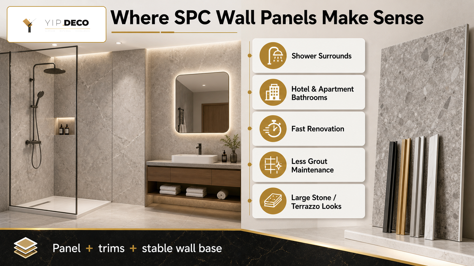 Where SPC wall panels make sense for bathroom renovation projects
