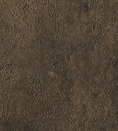 Aged copper patina metallic wall panel finish