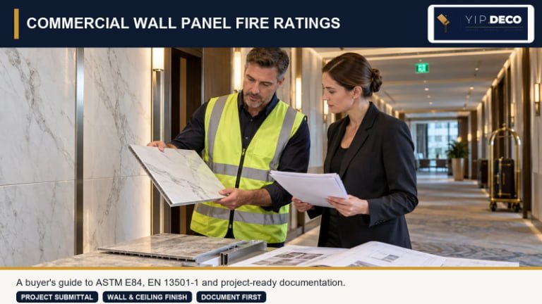 Commercial wall panel fire rating review for a hotel project