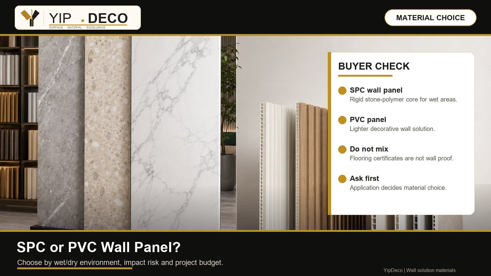 SPC wall panel and decorative PVC wall panel structure comparison